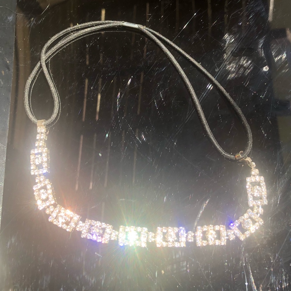 Rhinestone headband.